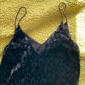 Zara velvet leopard tank